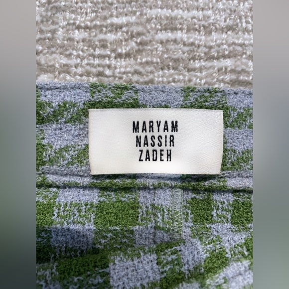 Maryam Nassir Zadeh Maxime Skirt in Sea Plaid - Picture 4 of 7